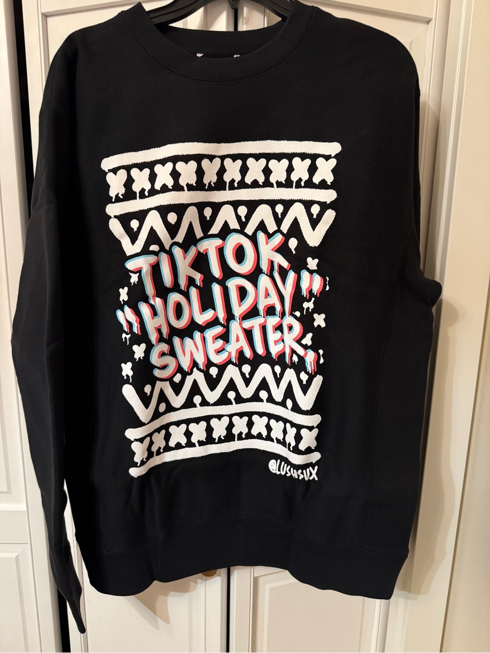 TikTok creator gift: New/Never worn: Holiday Sweatshirt: Black